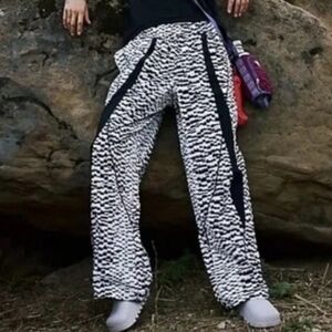 FP Movement by Free People Black and White Wide Leg Printed Pants